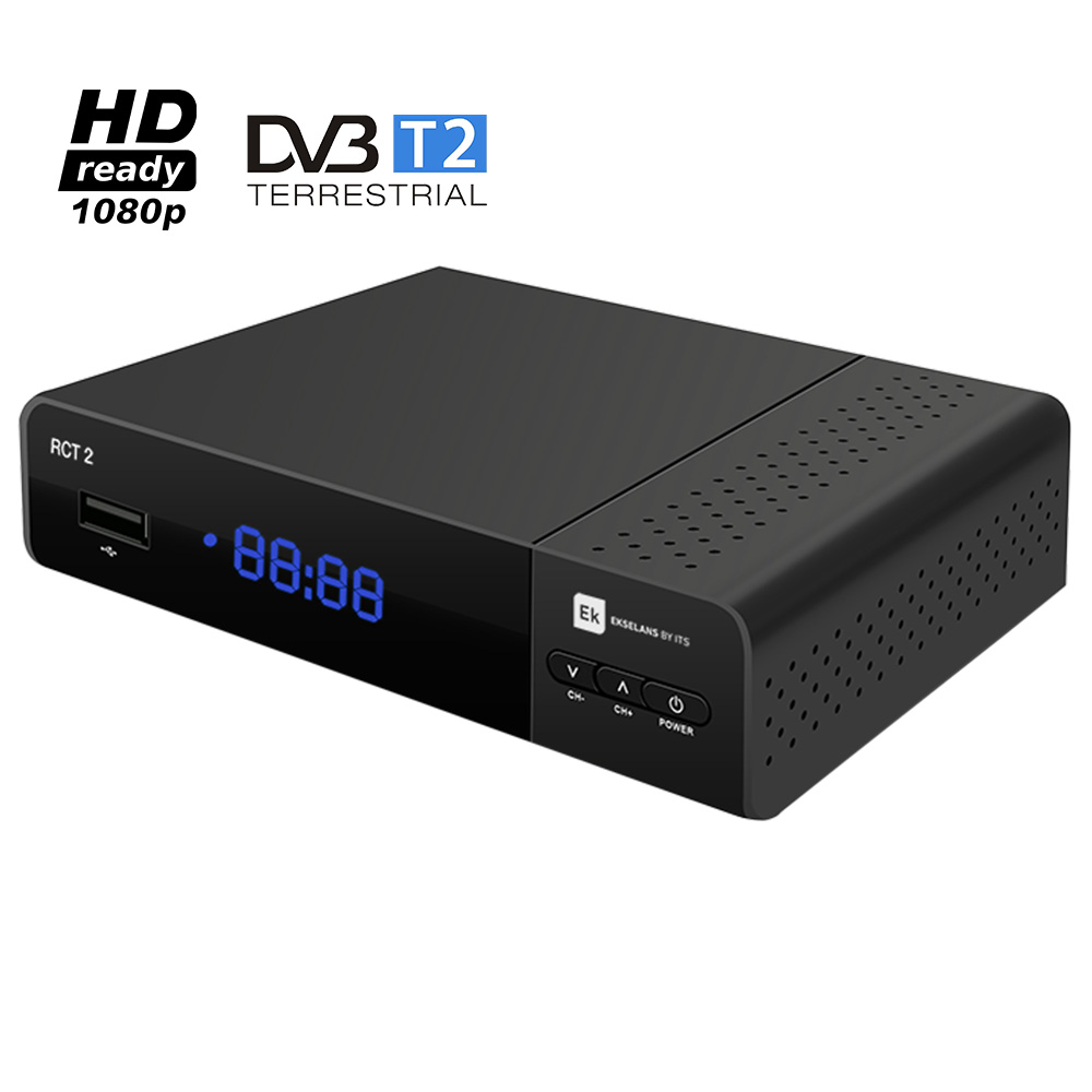 Decoder ricevitore digitale terrestre dvb-t2 hd 1080P H265 usb EK RCT2