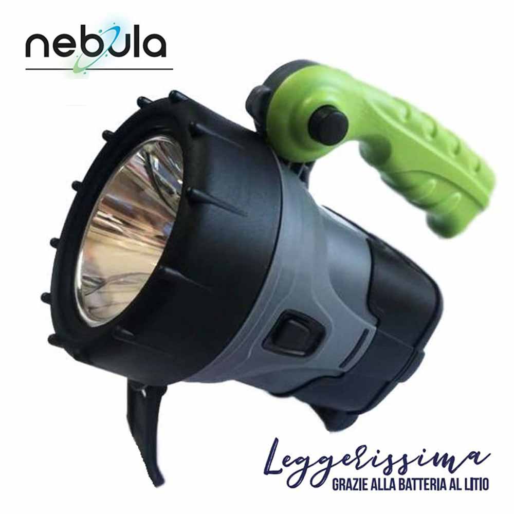 NEBULA Torcia led ricaricabile 5W con manico girevole e piedistallo EL098