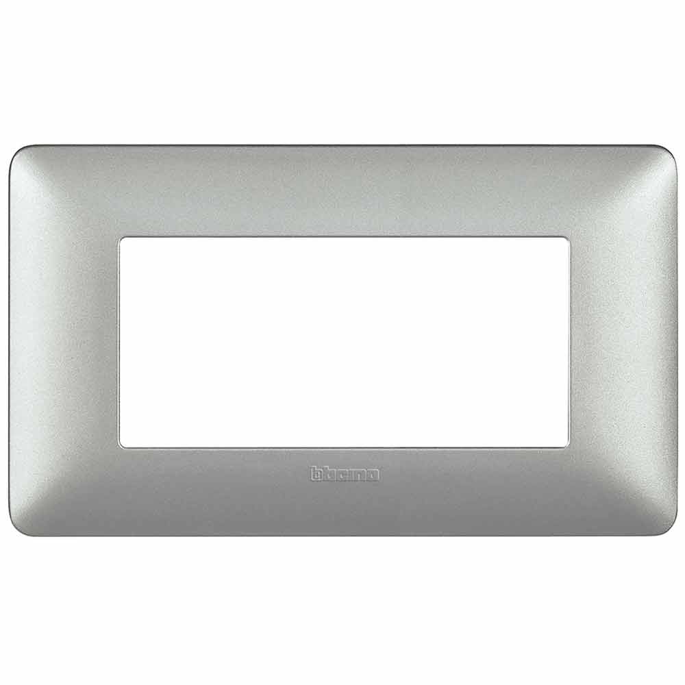 MATIX AM4804MSL Placca 4 moduli silver