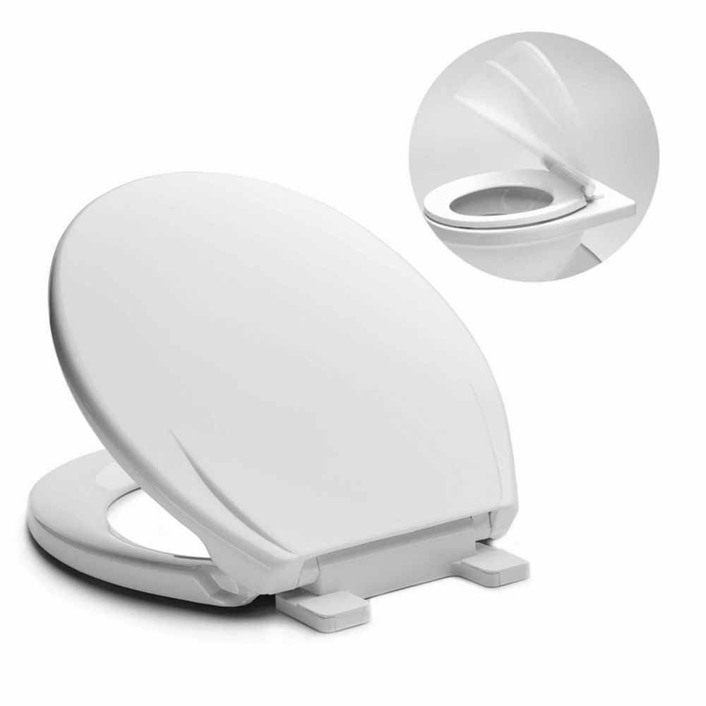 Sedile copri wc bianco universale in resina con chiusura frizionata METAFORM mod. Airbag