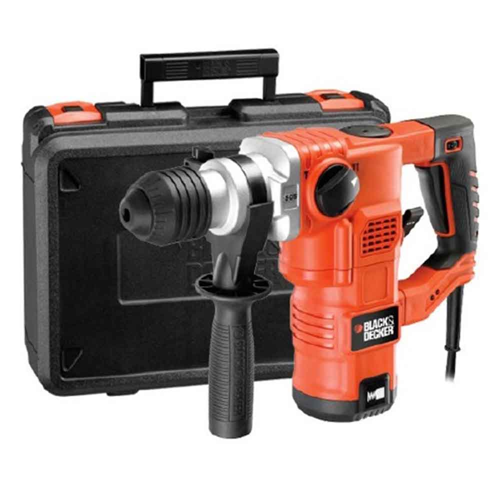 Martello tassellatore demolitore 1250W 3,5j BLACK+DECKER KD1250K con valigetta e acc.
