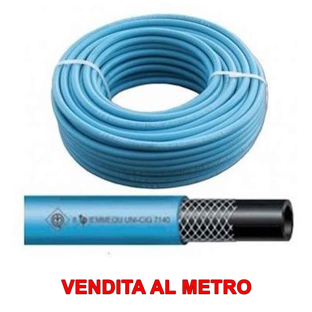 Tubo in gomma bianca per gas metano mm.13 x 20 vendita a metro