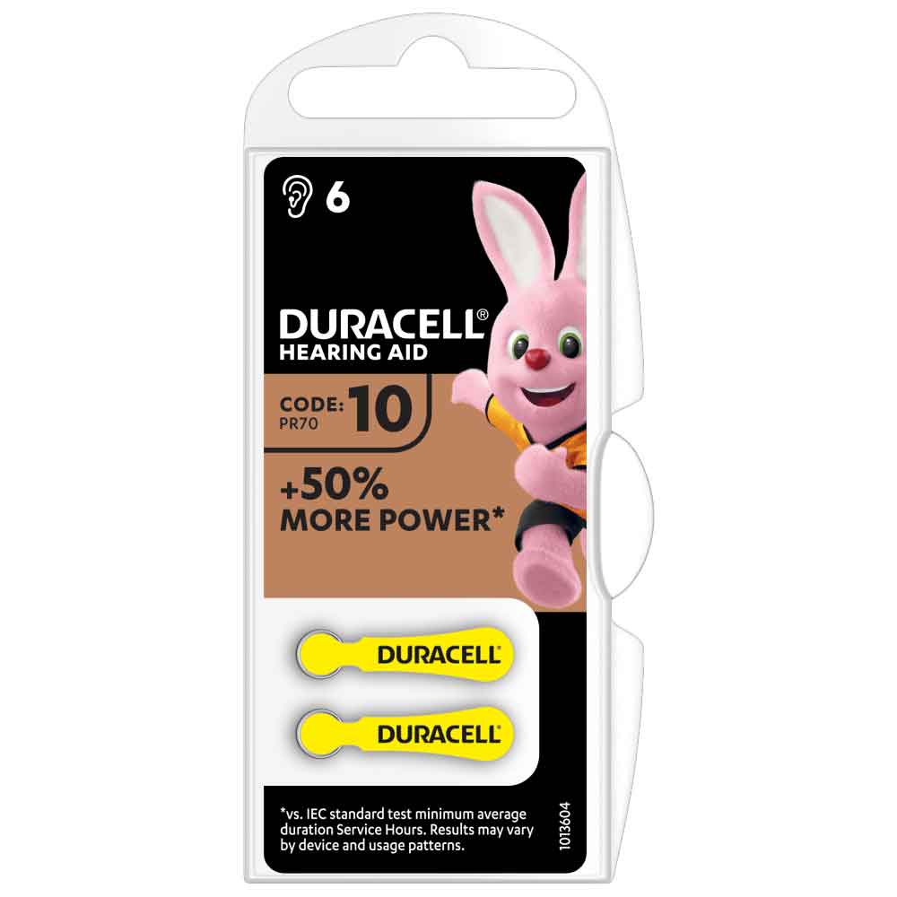 DURACELL Easy Tab Batterie per apparecchi acustici DA10 bl.6 pz.