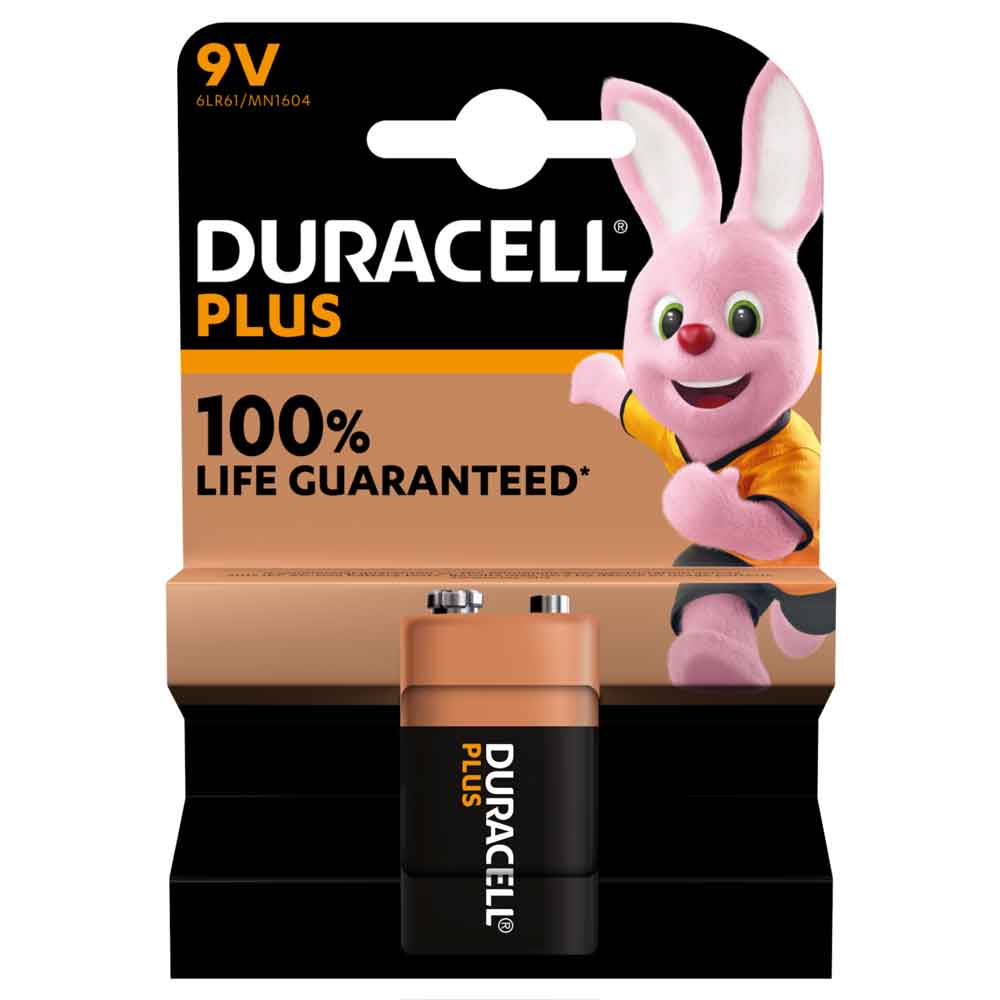 DURACELL Plus 100% New Batteria alcalina transistor 9V MN1604