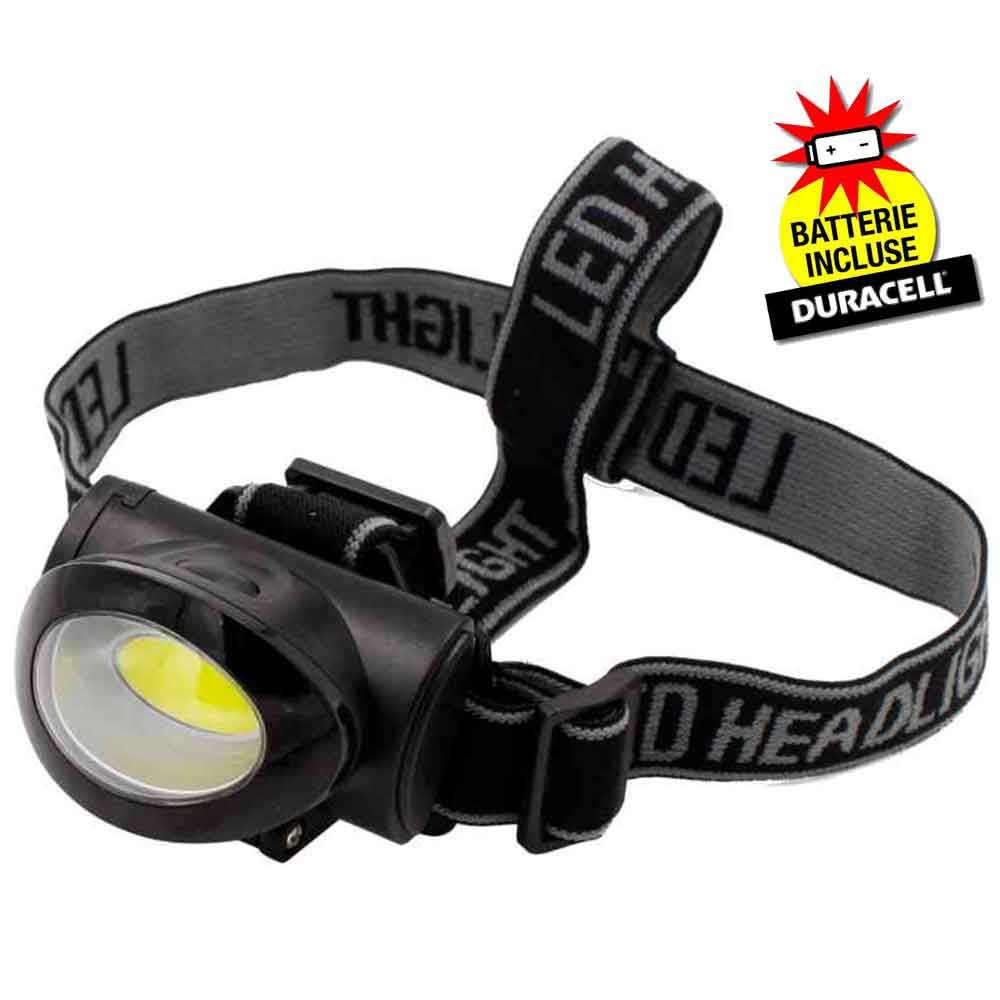 Torcia frontale a led da testa 120 lumen DISCOVER HEAD LIGHT batterie duracell incluse