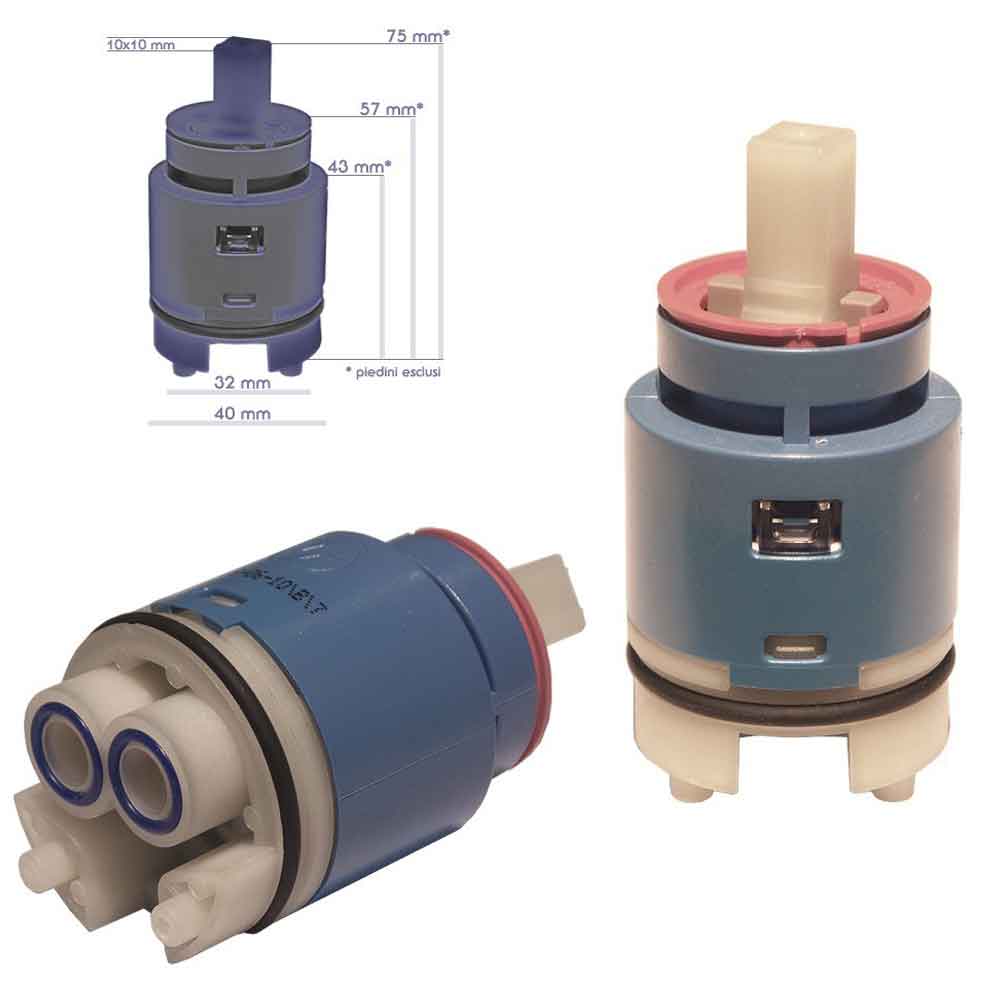 Cartuccia EURORAMA R1953 mm.40 alta per rubinetti miscelatore EURORAMA