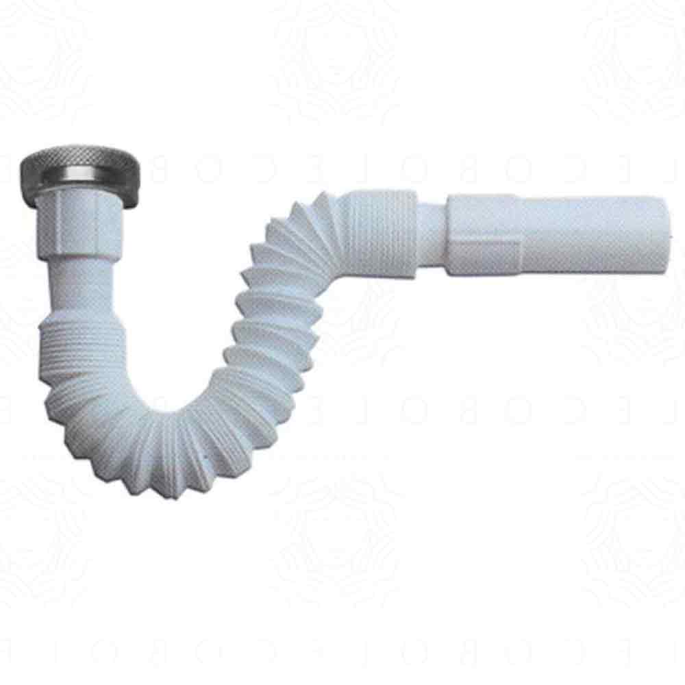 Tubo di scarico flessibile ed estensibile MagikOne bianco per lavabo/bidet  1 x 26 c/rosone