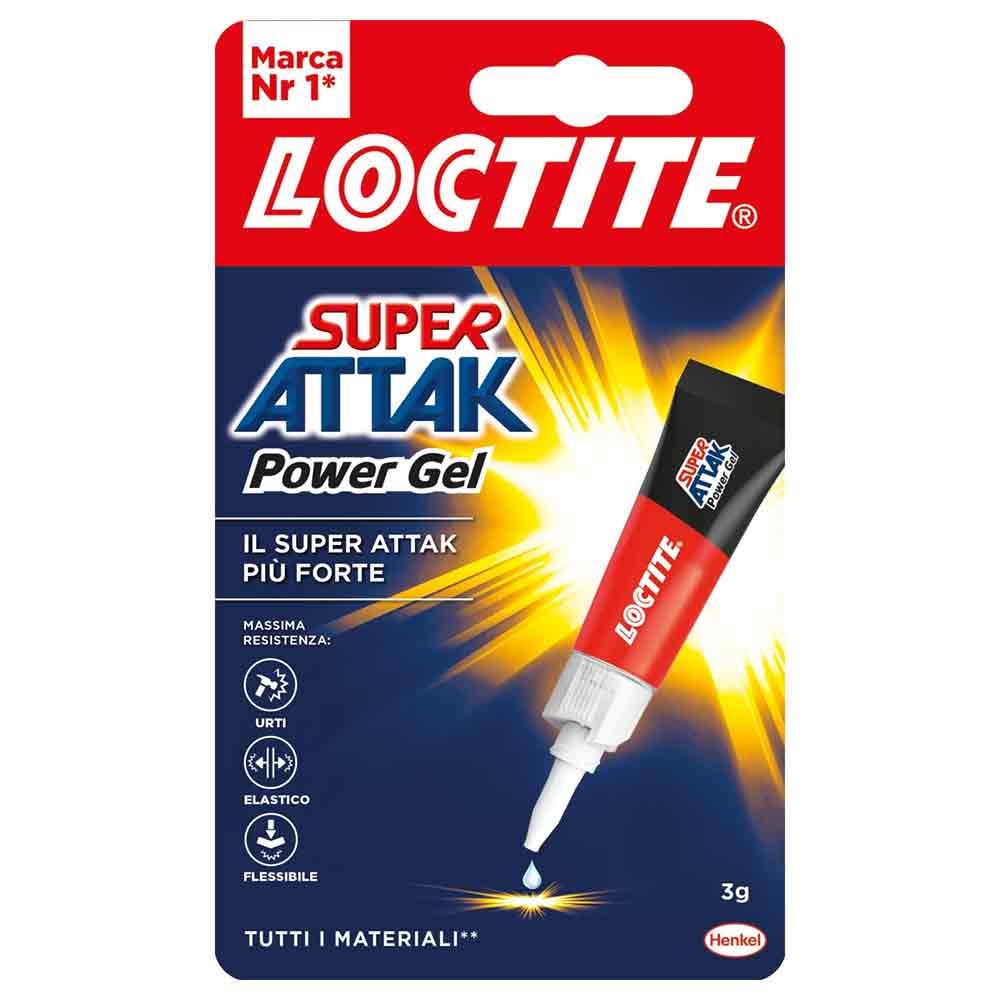 SUPER ATTAK Power gel gr.3 adesivo istantaneo universale flessibile per tutti i materiali