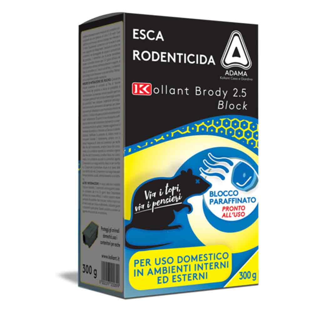 Vendita topicida ratticida Brody 5.0 in pasta BLU 1,5kg