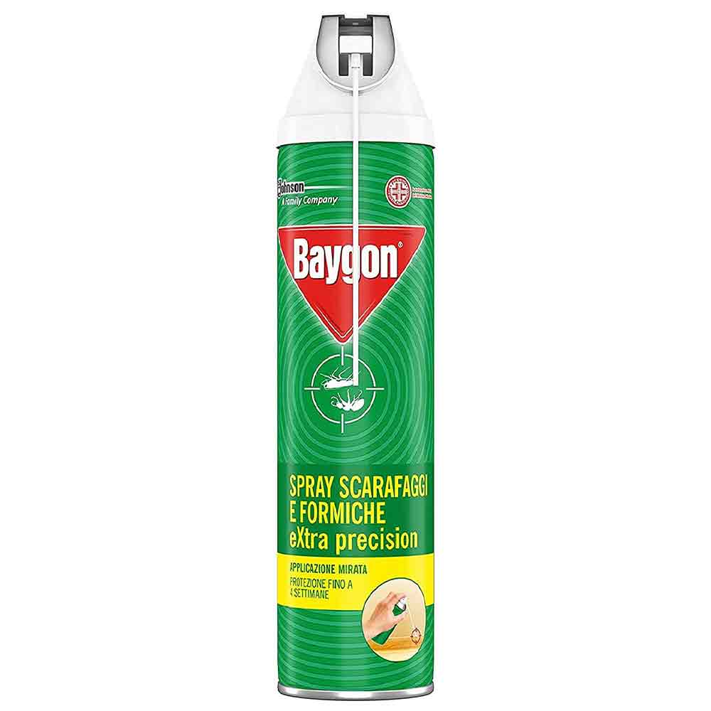 BAYGON Insetticida spray per scarafaggi e formiche ml.400 con erogatore di precisione