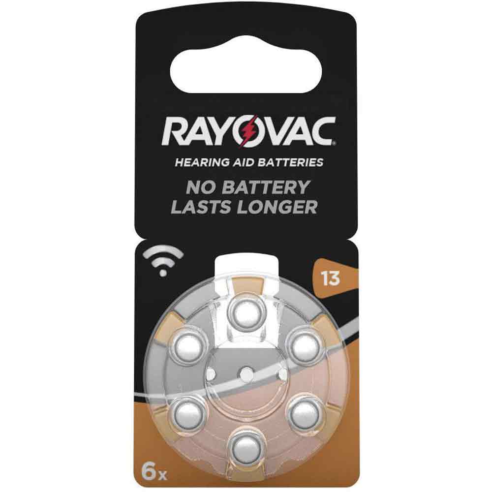 Pila batteria per apparecchi acustici RAYOVAC 13 zinco-aria 1,4 V bl.6 pz.