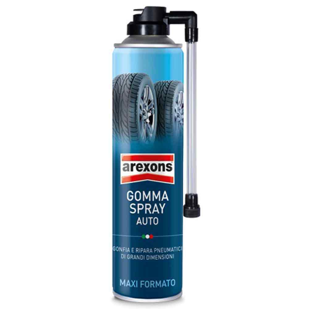 Gomma spray ml.400 AREXONS gonfia e ripara forature di pneumatici di auto e moto 