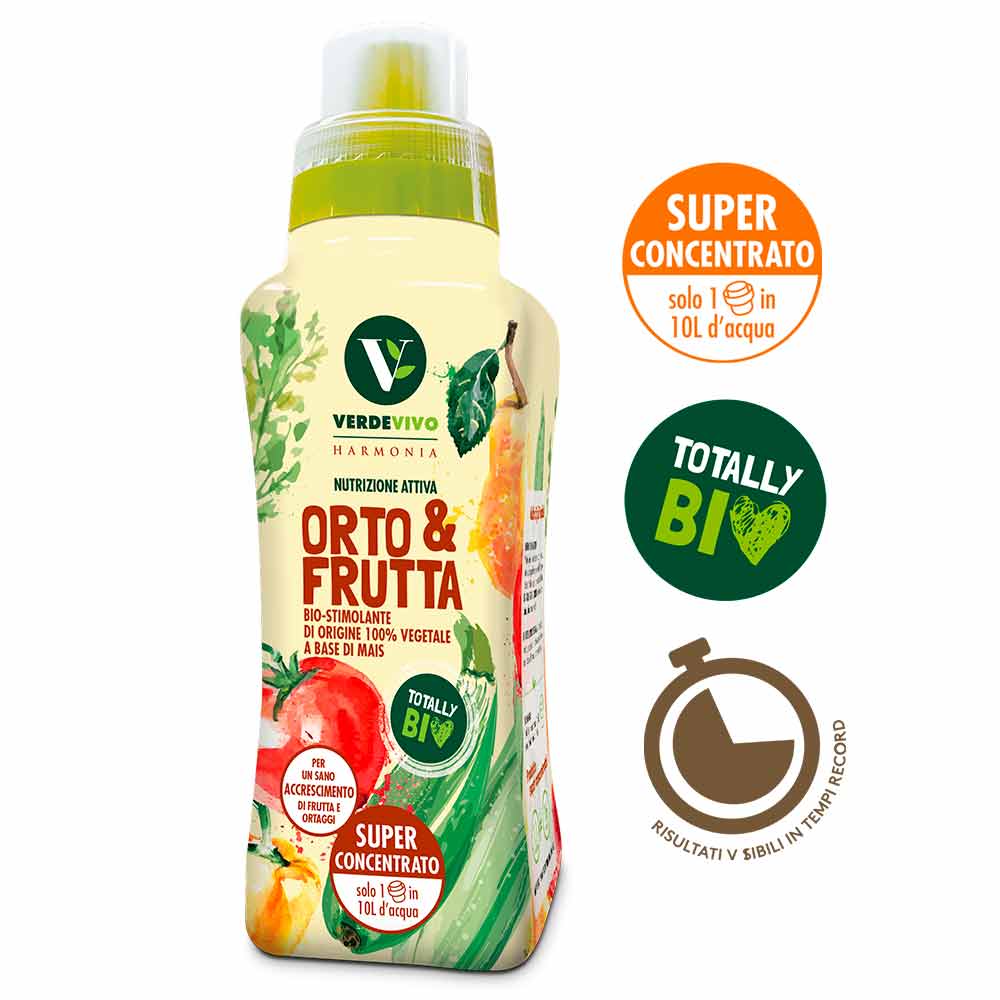 Verdevivo harmonia orto e frutta stimolante biologico concentrato per un sano accrescimento di frutta e ortaggi gr.500