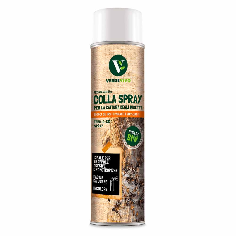 VERDEVIVO TEMOCID Colla biologica spray per insetti striscianti e volanti sulle piante ml.600