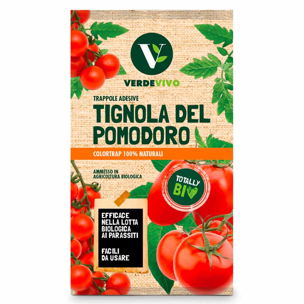 VERDEVIVO TEMOCID COLORTRAP PLUS Trappola adesiva con feromoni per tignola del pomodoro cf.3 pz.