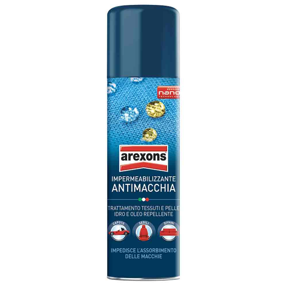 Impermeabilizzante antimacchia spray idrorepellente con nanotecnologia per pelle e tessuti ml.300 AREXONS