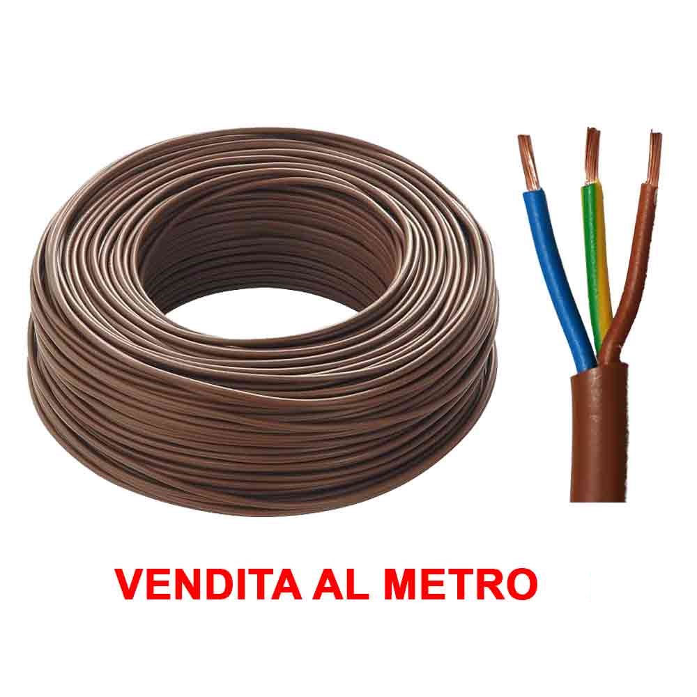 Cavo elettrico tripolare FS18OR 3 x 1,5 marrone vendita al metro