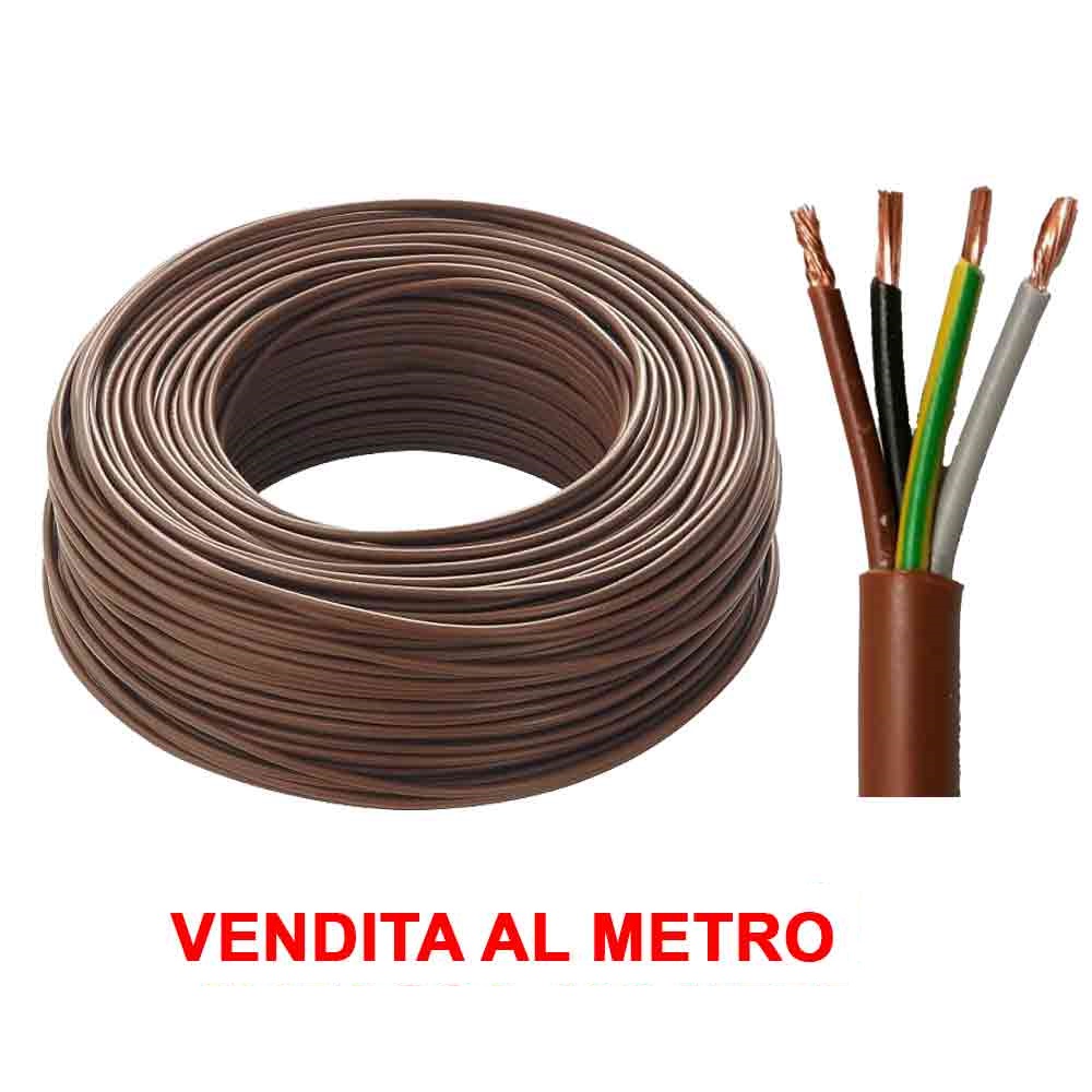 Cavo elettrico quadripolare FS18OR 4 x 1,5 marrone vendita al metro