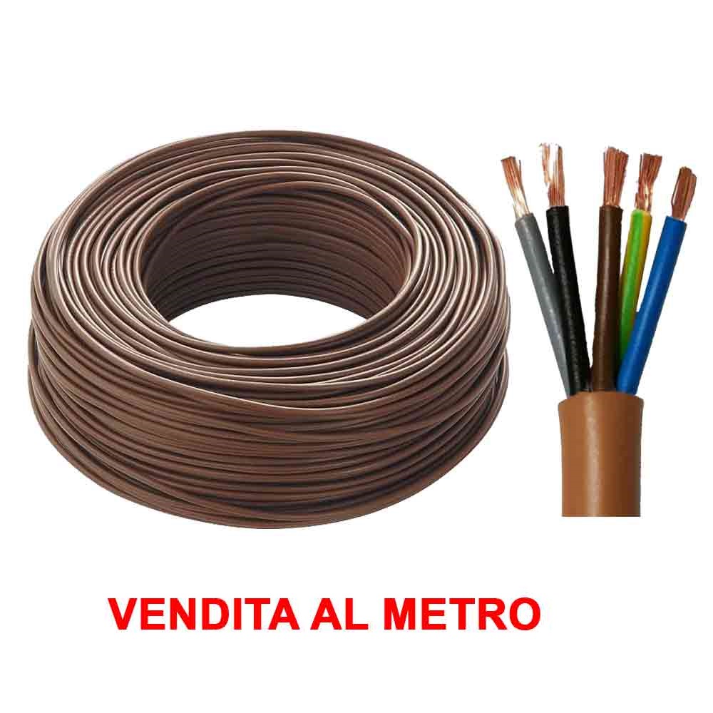 Cavo elettrico pentapolare FS18OR 5 x 1,5 marrone vendita al metro