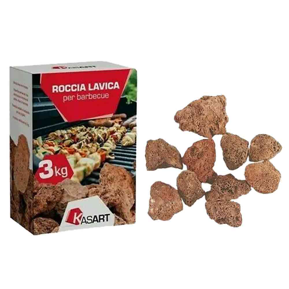 Pietra lavica per barbecue kg.3 roccia lavica KASART