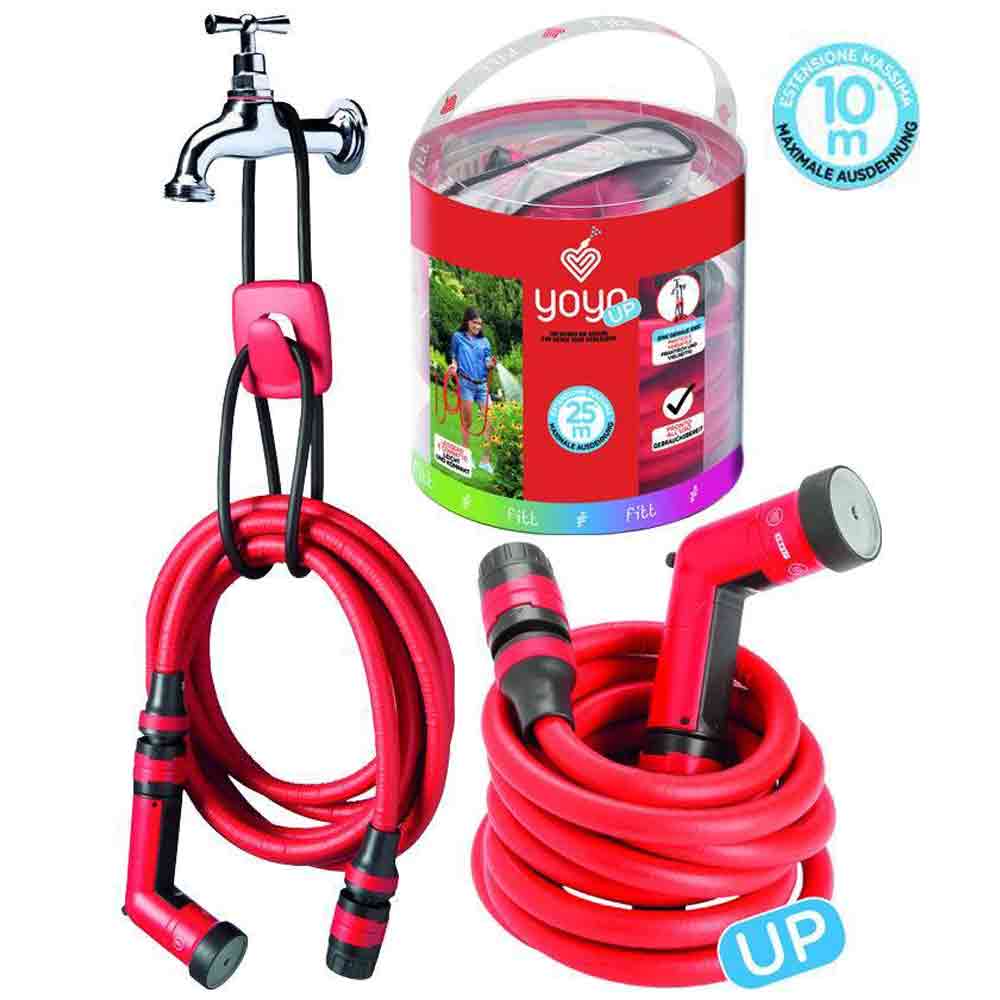 Kit tubo estensibile con accessori per irrigazione giardino FITT YOYO UP  allungabile fino a 10 metri 