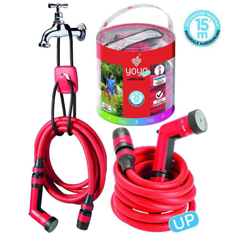 Tubo giardino estensibile fino a 15 mt. FITT YOYO UP top quality con accessori per irrigazione giardino