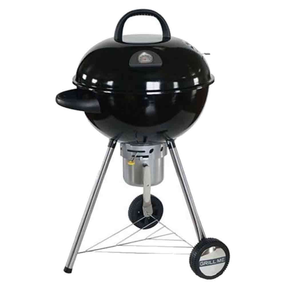 Barbecue a carbone tondo grill me montego con griglia in acciaio inox da 53 cm.