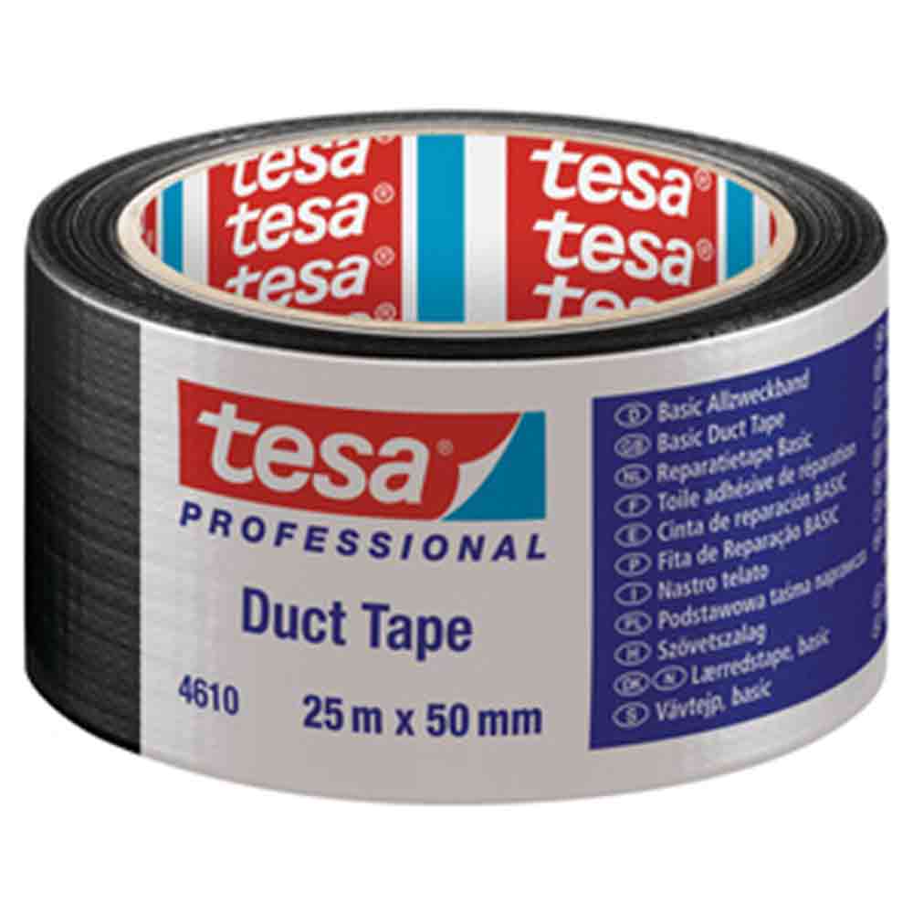 Nastro americano telato nero TESA DUCT TAPE BASIC mm.50 x 25 metri