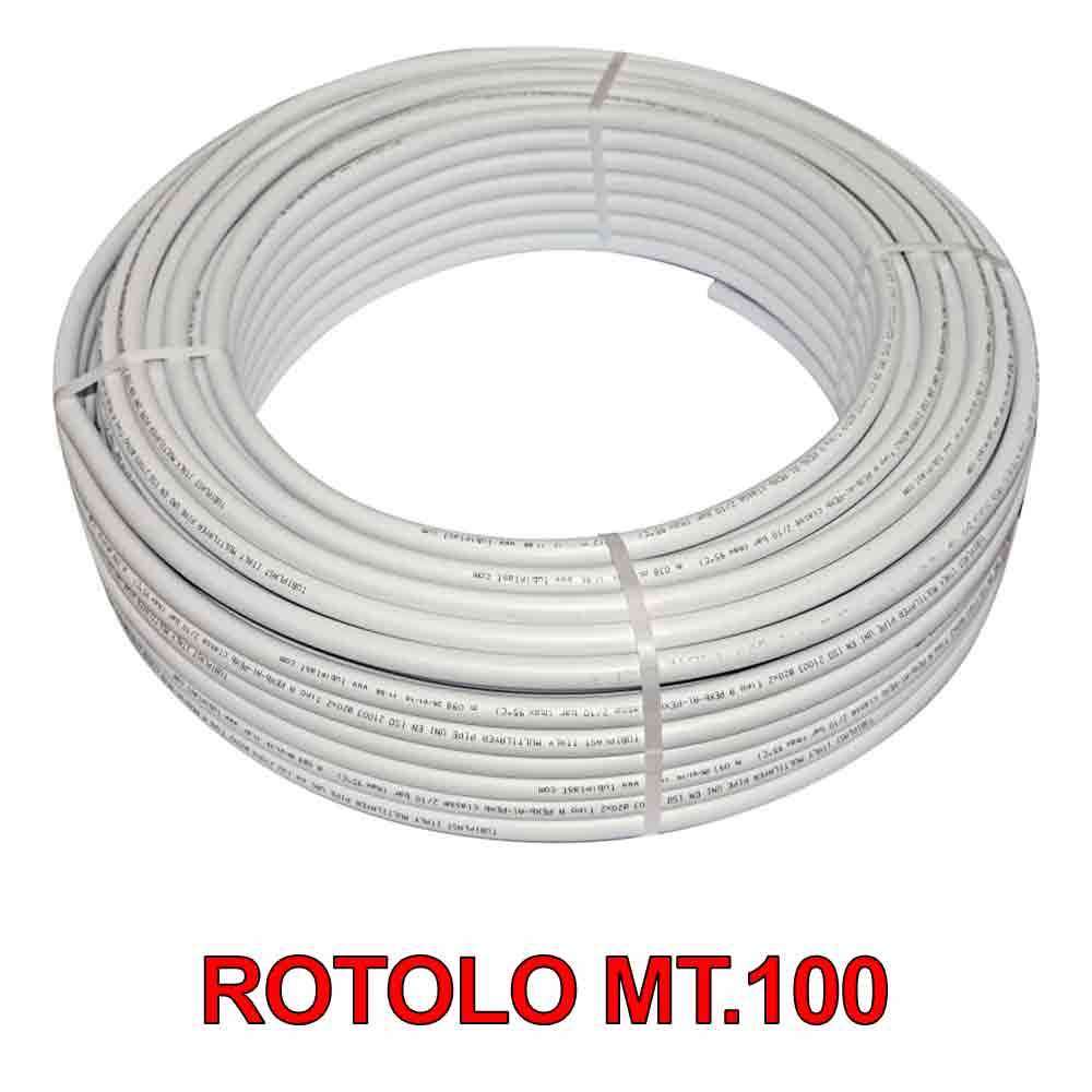 Tubo multistrato nudo PEXB-AL-PEXB mm.16 x 2 rotolo mt.100