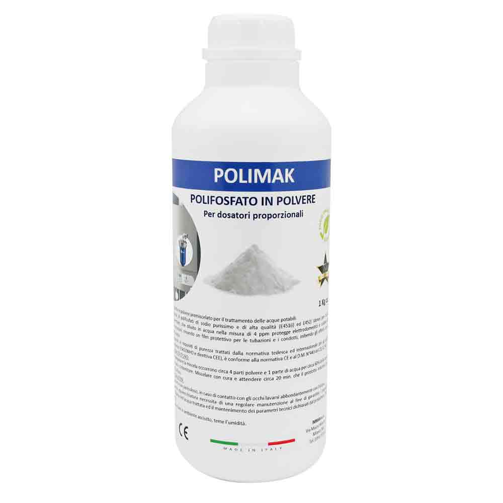 Sali polifosfato anticalcare in polvere polimak barattolo kg.1