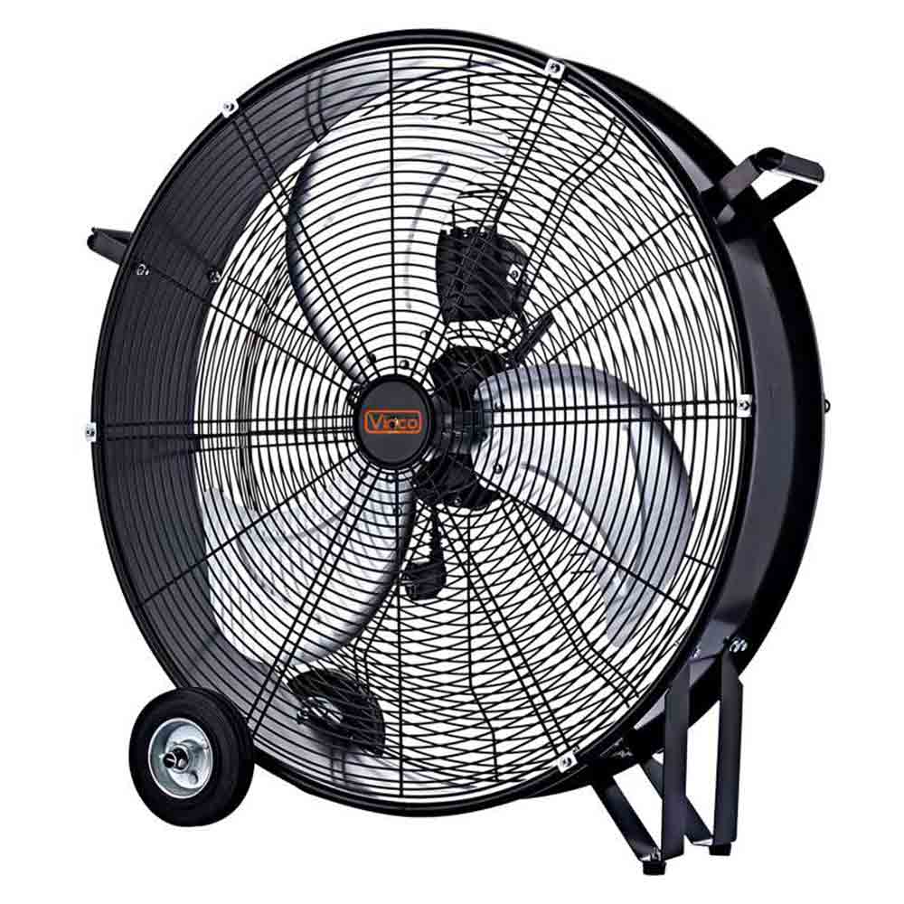 Ventilatore industriale grande portata da pavimento 120W cm.60 con ruote 3 velocità VINCO 70625