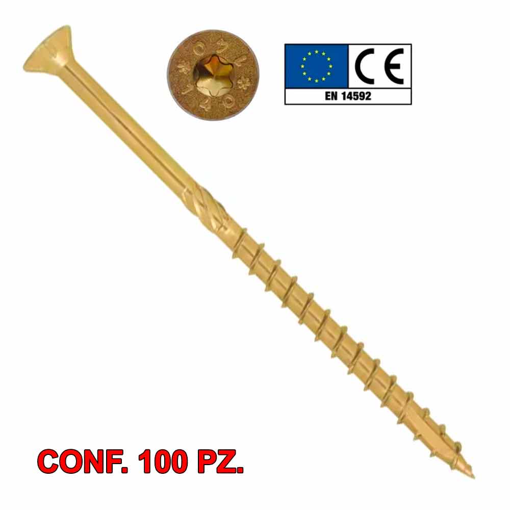 Viti portanti per legno TSP torx mm.6 x 160 cf.100 pz. 