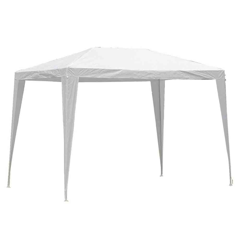 Tenda gazebo da esterno "MACON" mt.2 x 3 struttura in metallo telo polietilene bianco