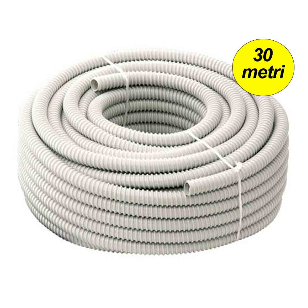 Tubo guaina pvc per scarico condensa climatizzatore dm.18 rotolo mt.30