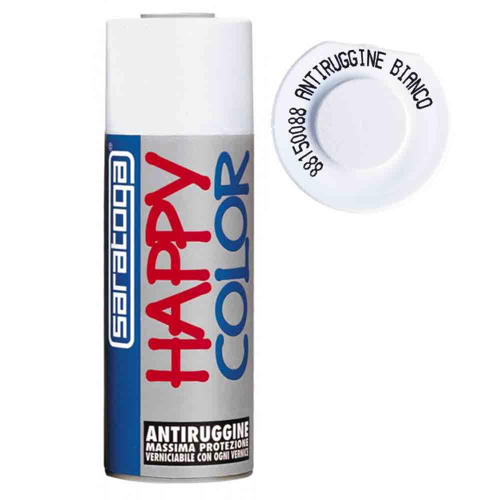 Fondo antiruggine spray bianco per metalli ml.400 HAPPY COLOR SARATOGA