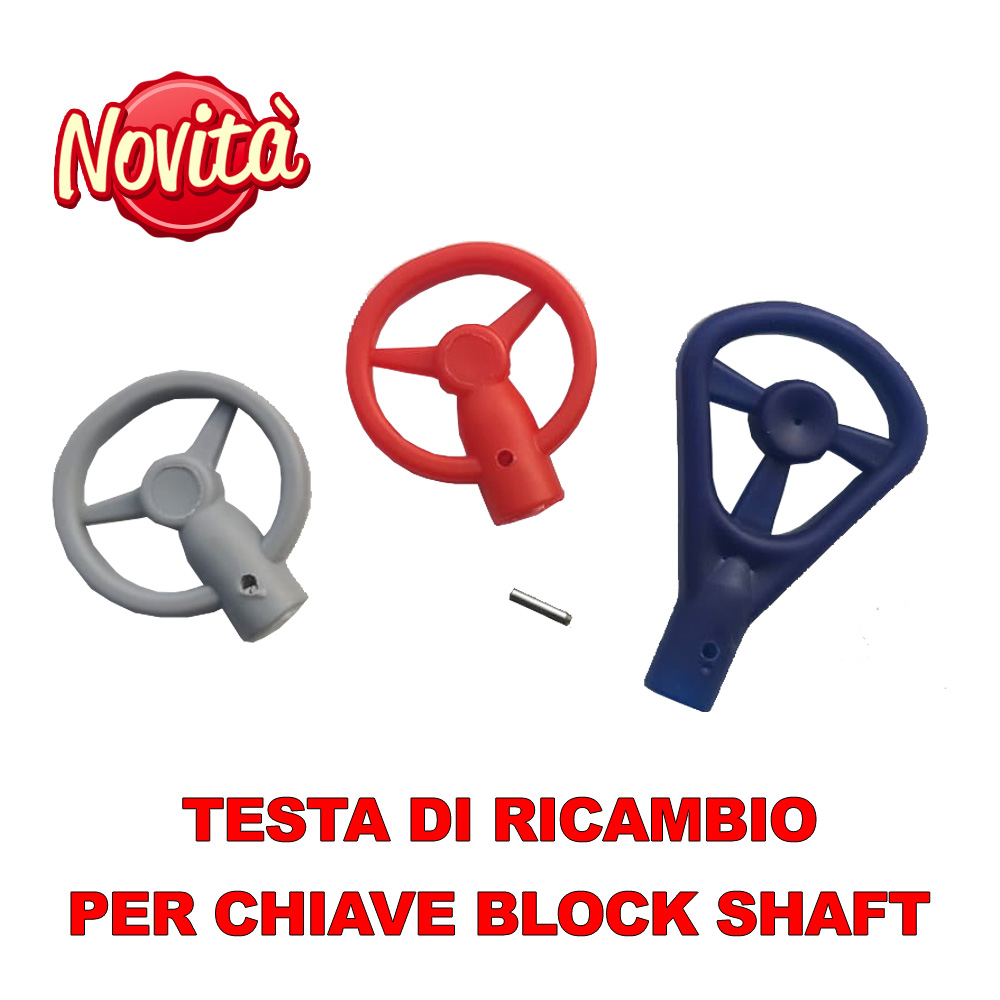 Testa di ricambio per chiave block shaft in plastica resistente