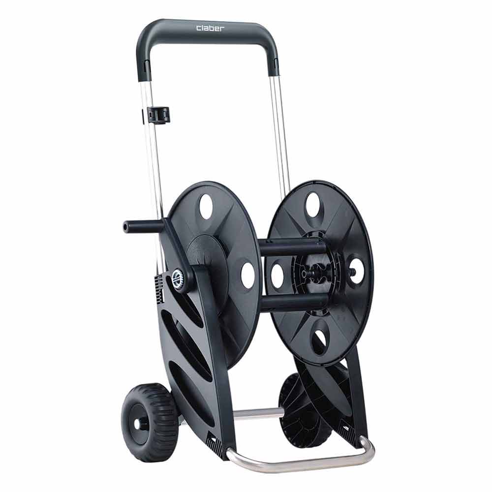 Carrello avvolgitubo da giardino CLABER SILVER AL 8977 per tubo giardino fino a 60 metri 1/2"