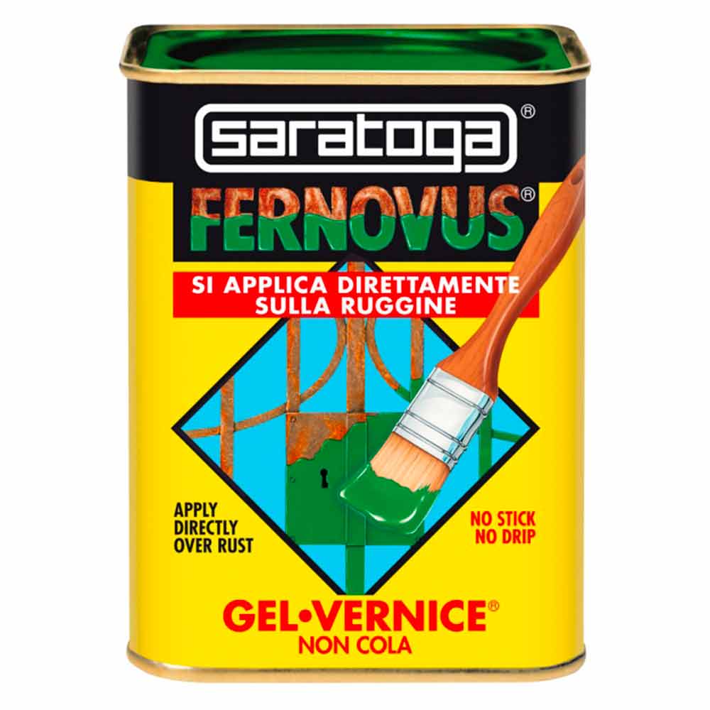 FERNOVUS SARATOGA Smalto antiruggine gel vernice 2 in 1 si applica direttamente sulla ruggine ml.750 vari colori