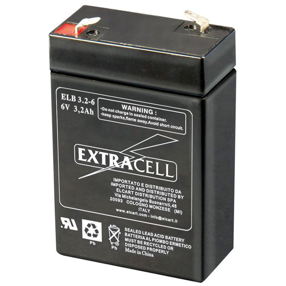 Batteria ermetica al piombo 6V 3,2Ah (per lampada d