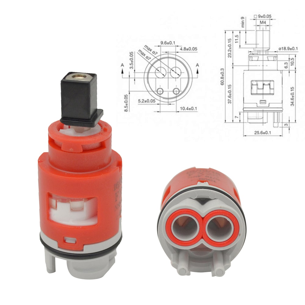 Cartuccia HYDROPLAST FX25 mm.25 con distributore per rubinetto miscelatore monocomando