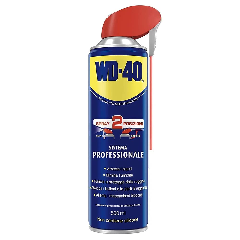 WD-40 Sbloccante spray lubrificante multifunzione professionale con erogazione a doppia posizione ml.500 WD40