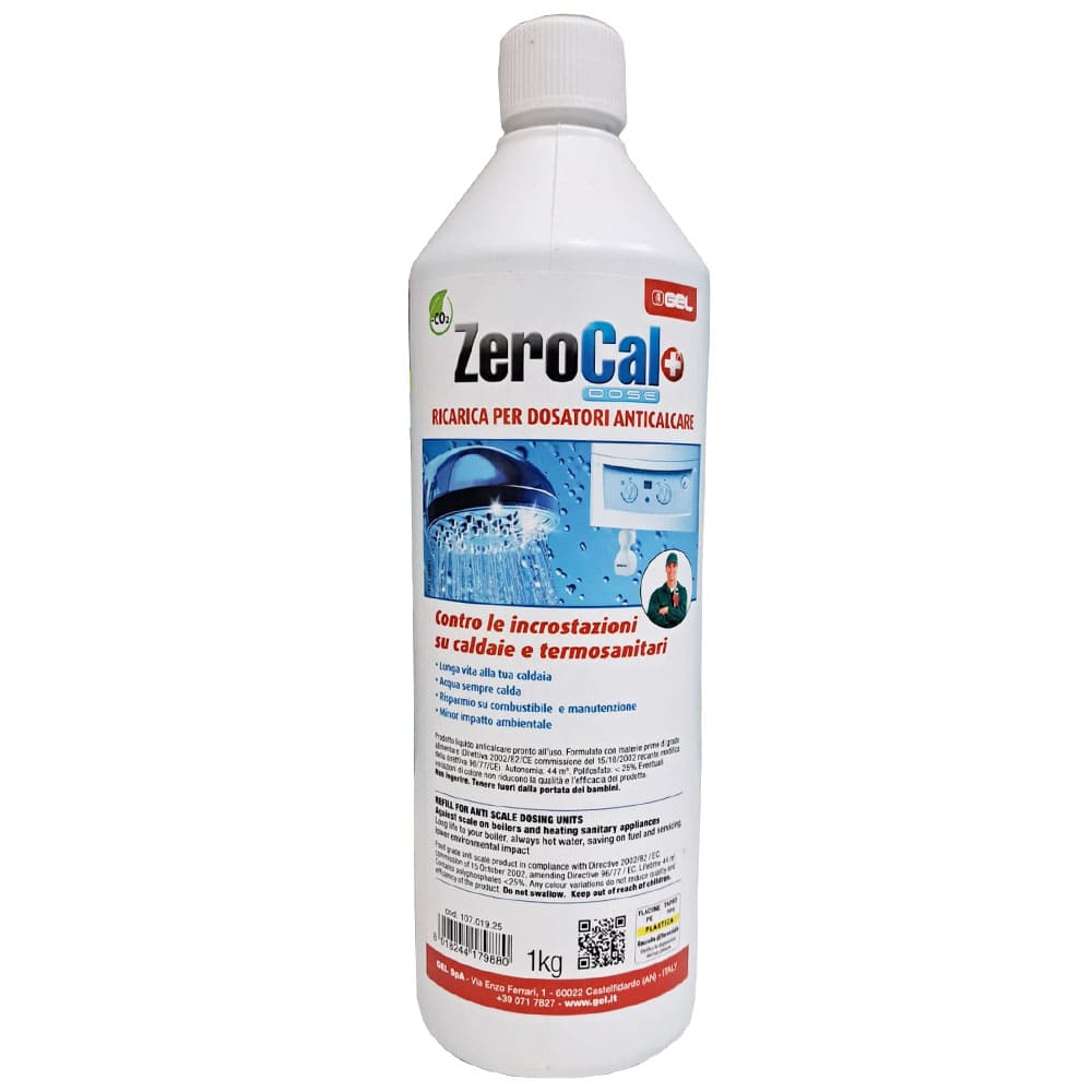 Ricarica liquida anticalcare GEL ZEROCAL+ DOSE flacone lt.1 per dosatore