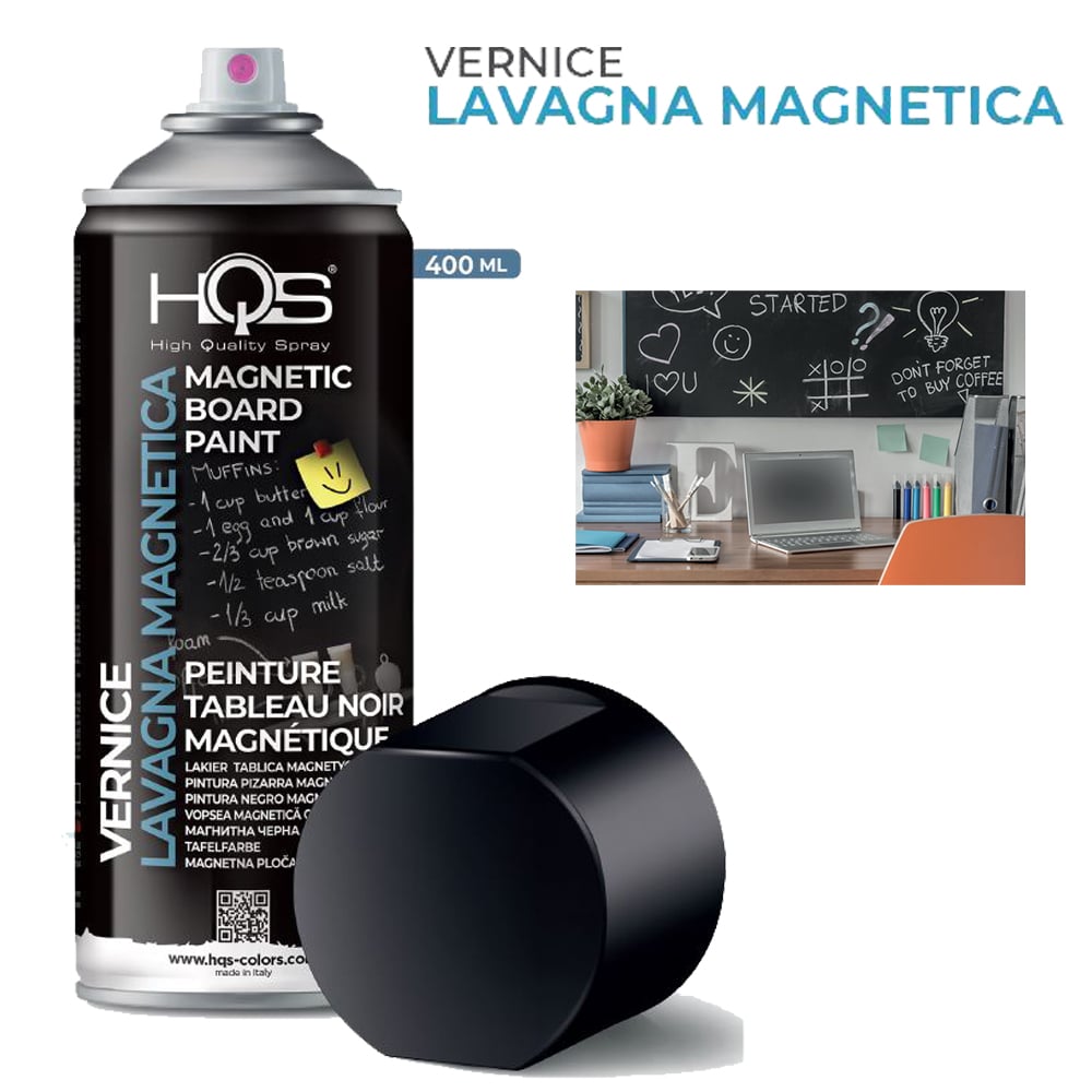 Vernice spray effetto lavagna magnetica ml.400 nero HQS