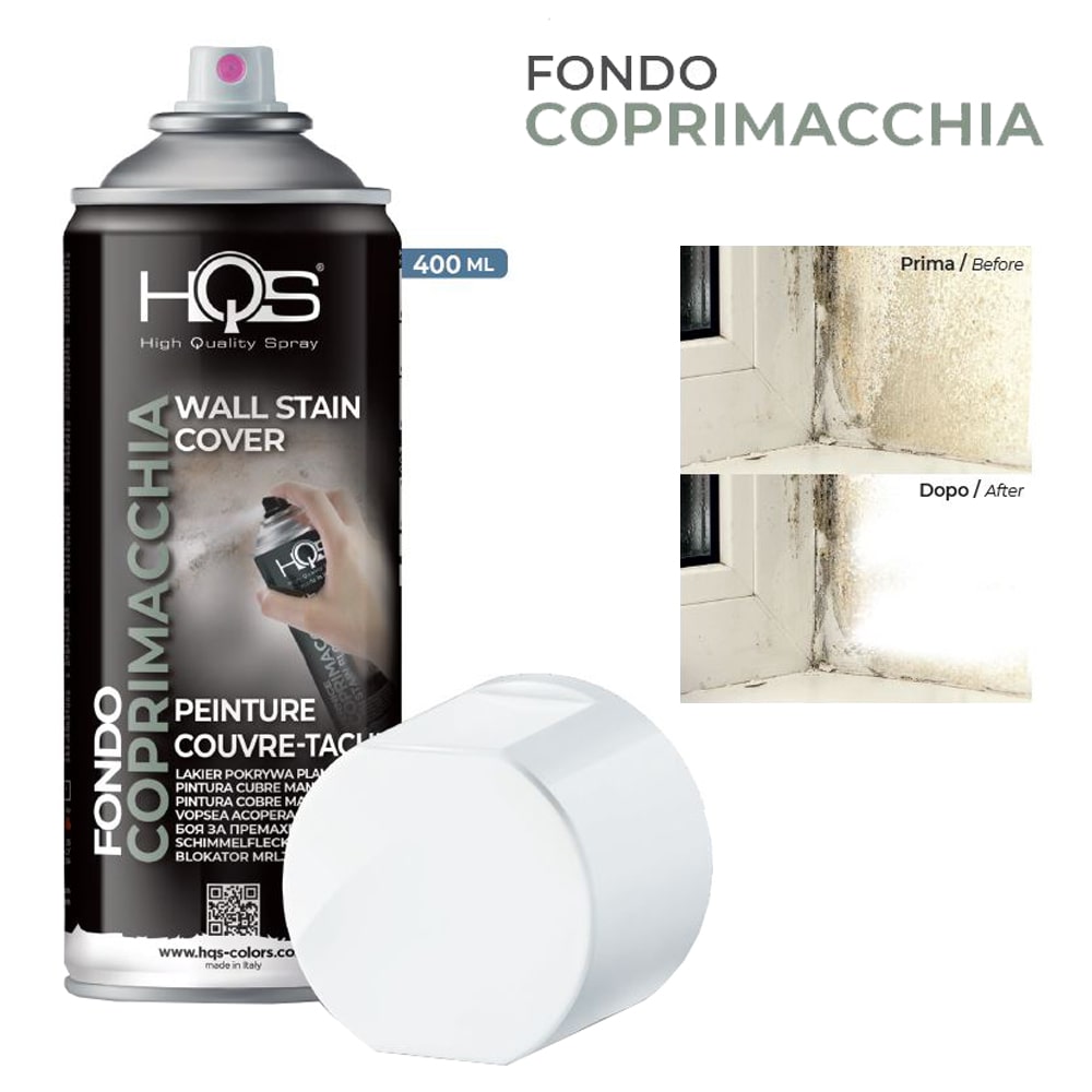 Vernice spray coprimacchia bianco opaco supercoprente ml.400 per pareti