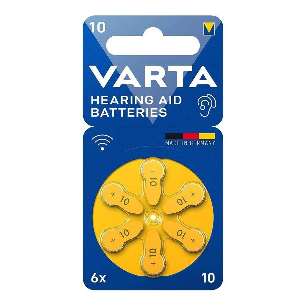 Pila batteria per apparecchi acustici VARTA 10 zinco-aria 1,4 V bl.6 pz.
