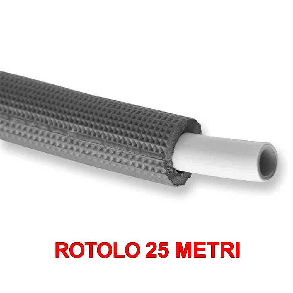Tubo multistrato coibentato IKARO grigio mm.20 x 2 mt.25