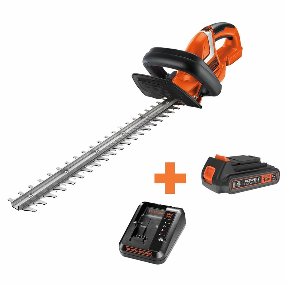 Tagliasiepi elettrico a batteria 18V 2Ah BLACK+DECKER GTC1845L20 lama cm.45