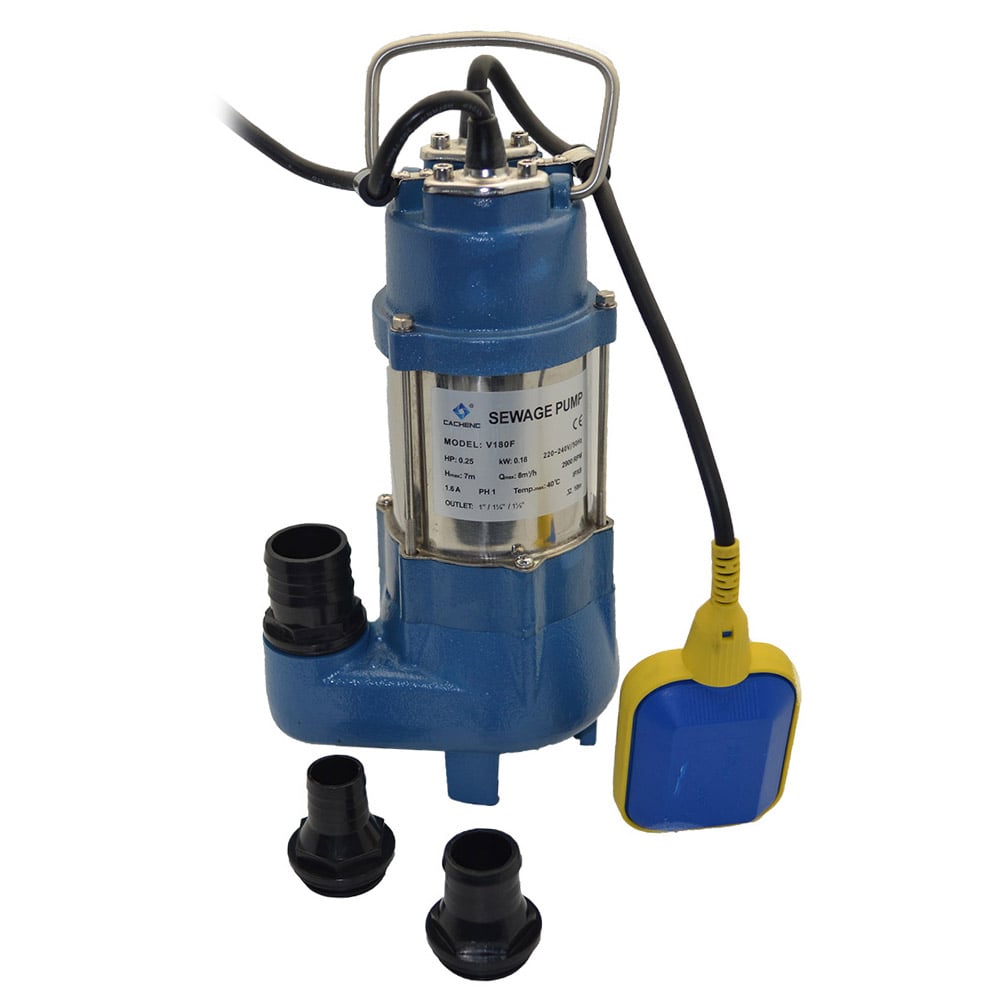 Pompa sommersa elettrica con lamelle di taglio per acque sporche 0,18KW CACHENG mod. V