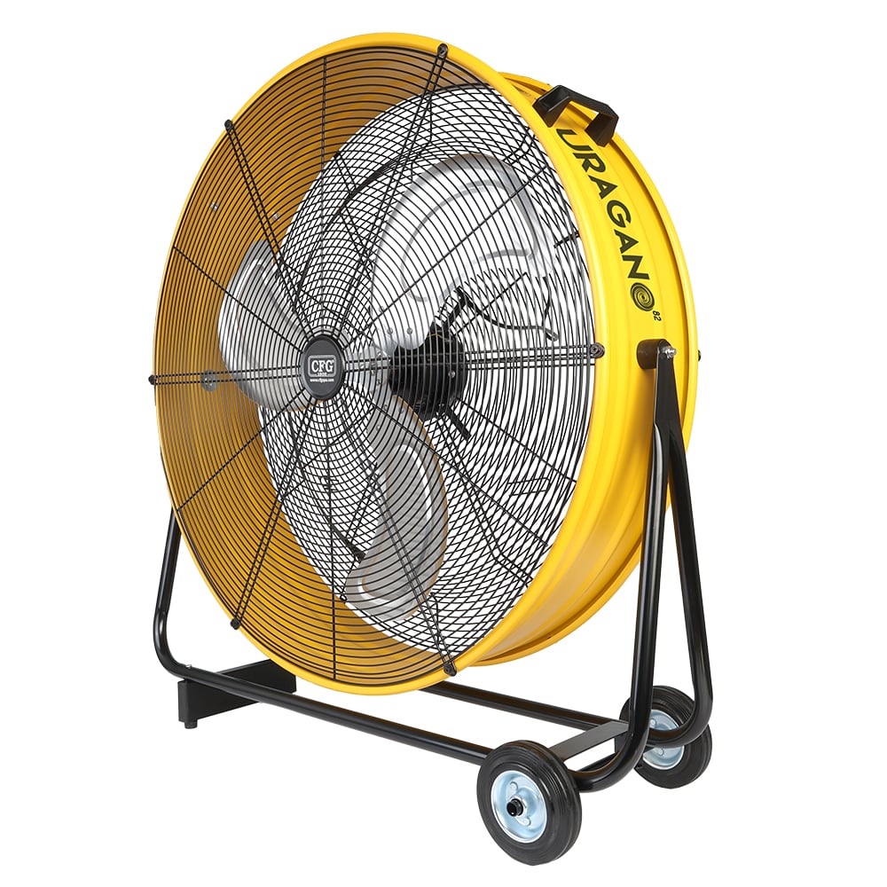 Ventilatore industriale carrellato CFG URAGANO 82 giallo 124W cm.82