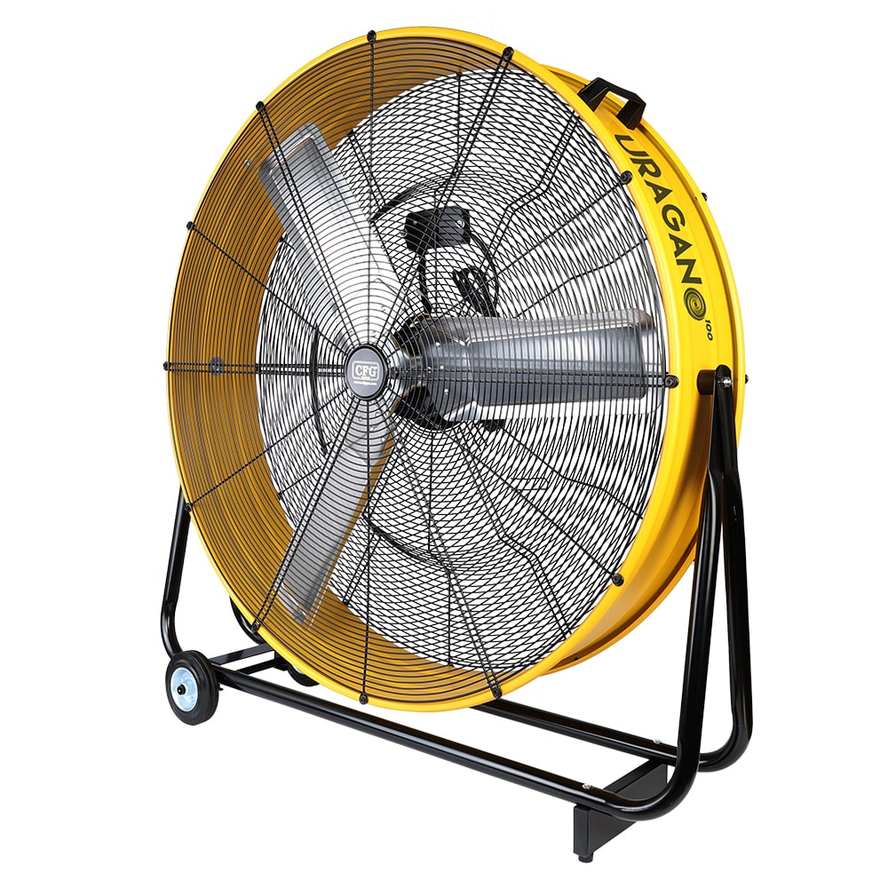 Ventilatore industriale carrellato CFG URAGANO 100 giallo 500W cm.100